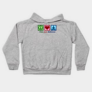 Peace Love Meditation Kids Hoodie